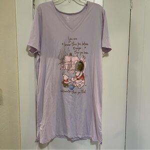Disney Women's Light Purple Winnie the Pooh Nightshirt xl